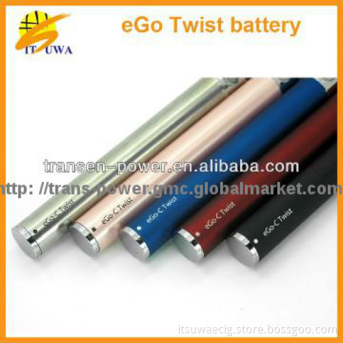 3.2v--4.2v e cigarette ego twist battery 650/900/1100mah